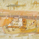 Kolejne pojazdy, technika mieszana, 90cm x 60cm, 1999 r.