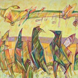 Pejzaż, olej, 100cm x 80cm, 2003 r.