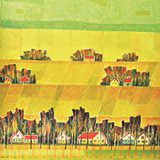 Pejzaż nowosdecki, akryl, 40cm x 50cm, 2011 r.