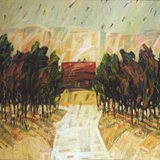 Pejzaż, olej, 100cm x 80cm, 2003 r.