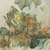 Wojna ptaków, technika mieszana, 70cm x 50cm, 1994 r.