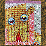 Maska, technika mieszana, 19x16cm, 2023 r.