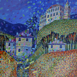 Pejzaż, olej, 100cm x 80cm, 2003 r.