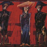 Rozmowy, olej, 100cm x 80cm, 1997 r.