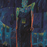 Nocne rozmowy II, olej, 80cm x 100cm, 1995 r.