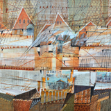 Spacer w plenerze I, technika własna, 50x70 cm, 2015 r.