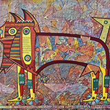 Radosny �wiat Zwierzaka, technika w�asna, 40x50 cm, 2020 r.