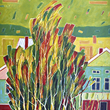 Jurajski pejza�, technika w�asna, 50x60 cm, 2020 r.