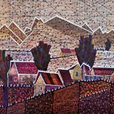 Notatki z�pleneru, technika mieszana, 50x70 cm, 2021 r.