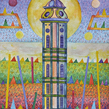 Majestat I, akwarela, 28,7x19,8 cm, 2022 r.