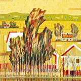 Impresje plenerowe - Wi�niowa II, technika mieszana, 70x50 cm, 2023 r.