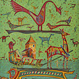 Weso�y folwark, technika mieszana, 50x40cm, 2019 r.